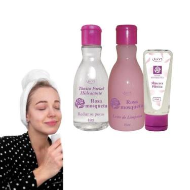Imagem de Máscara Plástica Leite Limpeza e Tônico Facial Rosa Mosqueta - Lucy's