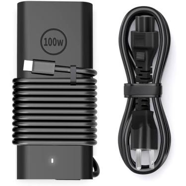 Imagem de Gomarty Carregador De Laptop 100 W Usb Tipo C Gan Slim Adaptador Ca Para Dell Latitude 5340 5440 5540 7340 7440 7640 9440, Precision 3580 3581 5680, Inspiron 14 Plus 7430 Da100Pm220 Cabo De Alimenta