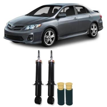 Imagem de Amortecedor + Kit Batente Toyota Corolla Traseiro 2009 Até 2014 O Par 