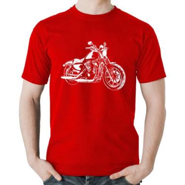 Imagem de Camiseta Algodão Moto Sportster XL 883 Iron Art - Foca na Moda, Vermel