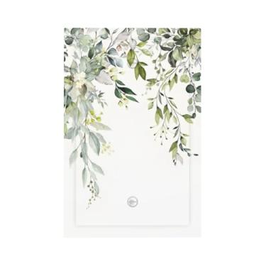 Imagem de CKHTER Folhas de eucalipto verde sálvia capa de interruptor de luz em branco única placa decorativa de parede receptáculo placas frontais para sala de estar, quarto, banheiro, casa
