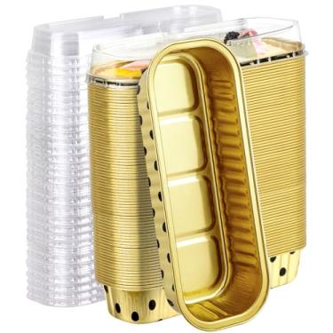 Imagem de EUSOAR Ramequins descartáveis, 100 peças de 192 g copos de alumínio para assar, forros de muffin de suflê, reutilizáveis, mini recipientes de bolo de pão, formas de cheesecake creme brulee hoder para