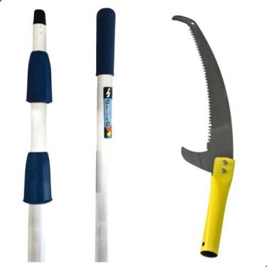Imagem de Serrote de Poda para Galhos Altos e Cabo Extensor Aluminio 6 Metros - 