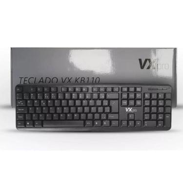 Imagem de Teclado Duex Usb Vxkb110 Com Fio Preto