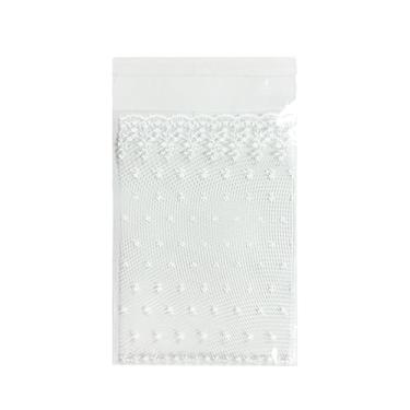 Imagem de 100 unidades de sacos de celofane de renda, 15 x 9,9 cm, saco branco autovedante para violoncelo, adesivo transparente e resselável, saco OPP, sacos de presente de plástico para joias de doces,