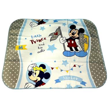 Imagem de Cobertor Para Bebê Inverno Personagem Menino Mickey Mouse Disney - Pequeno Príncipe E Seu Castelo - Branco E Azul - Minasrey