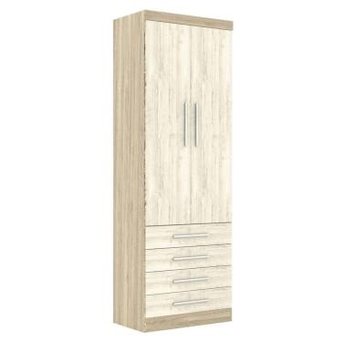 Imagem de Guarda Roupa Modulado 2 Portas 4 Gavetas 191 Master Avelã Rústico/Ártico Rústico - Eucamóveis