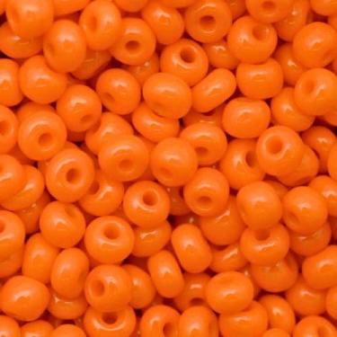Imagem de Miçanga Miçangão 6/0=4,1mm Preciosa Jablonex 50g Cores Leitosas Guias Brajás Colares Pulseiras Umbanda e Candomblé (Laranja)
