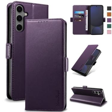 Imagem de YunuBeyii Capa Carteira para Samsung S24 FE - [Bloqueio RFID] Capinha Flip Magnética para Celular de Couro PU de Luxo com Suporte,Case Proteção,Rsistente,Antichoque, Roxo
