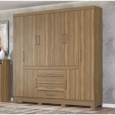 Imagem de Guarda Roupa Casal New Realce ELE/ELA 201cm - Amêndola Touch Demóbile 