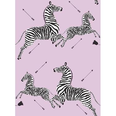 Imagem de Papel de parede Lilac Zebra Safari Peel & Stick