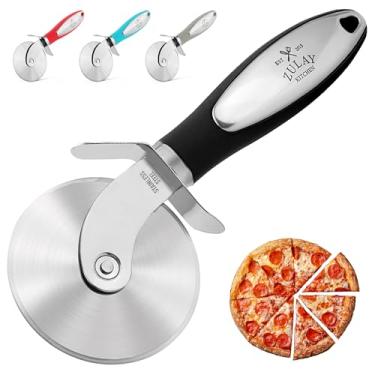 Imagem de Zulay Kitchen - Cortador de Pizza com Lâmina de Aço Inoxidável - Roda de Cortar Pizza com Alça Ergonômica de Silicone