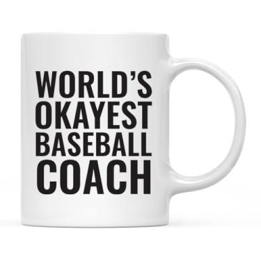 Imagem de Andaz Press Caneca de café de 325 ml, presente de mordaça de professor, o melhor treinador de beisebol do mundo, 1 pacote, xícara de café engraçada espirituosa, aniversário, Natal, formatura, presente