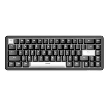 Imagem de ATTACK SHARK X65 HE Wired Rapid Trigger Magnetic Switch 65% Teclado mecânico para jogos,efeito Hall,RGB Hot Swap montado na parte superior,atuação ajustável,8KHZ para Win/Mac (Preto)