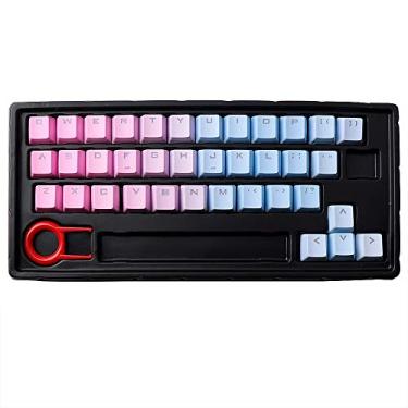 Imagem de Teclas de cor gradiente 37 PBT Double Shot Injection Backlit substituição para teclados de jogos mecânicos Cherry/ikbc/NOPPOO/Ducky (cor degradê do pôr do sol)