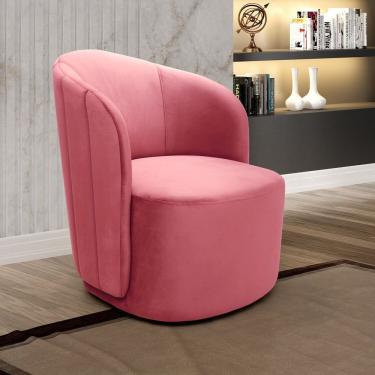 Imagem de Poltrona Concha Stela Decoração Moderna Rosa