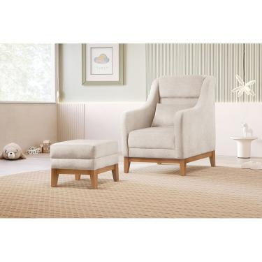 Imagem de Poltrona De Amamentação Com Puff áquila Nude