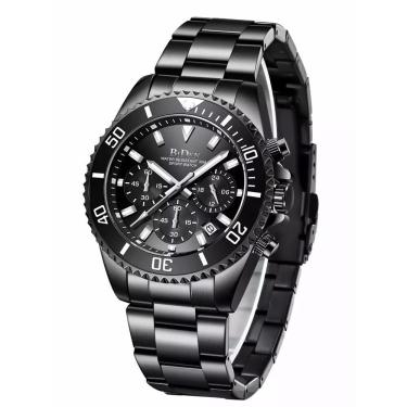 Imagem de Relógio Masculino Biden 0163g Prova D´água Aço Inoxidável Preto