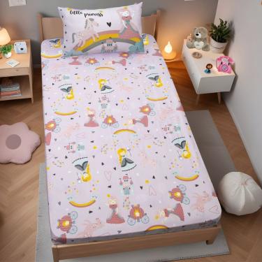 Imagem de Jogo De Cama Solteiro 2 Pçs Joy 70% Algodão 30% Poliéster Princesas Mágicas