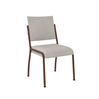 Imagem de Cadeira De Jantar Fabone Dora Com Revestimento Em Courino Palha