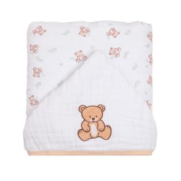 Imagem de Toalhão De Banho Soft Premium Papi Baby C/Capuz Bord 1,05M X 85Cm 01 Un