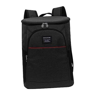 Imagem de Deevoka Mochila Cooler Isolado Cooler Bag Leve Grande Capacidade Portátil Saco de Cooler Saco Térmico para Alimentos Frios E Quentes para Festa Na, Preto, Tamanho real