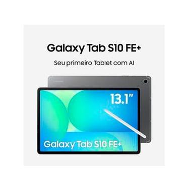 Imagem de Tablet Samsung Galaxy, S10 FE+, 128GB, 8GB RAM, Tela Imersiva de 13.1", 90Hz,  IP68,  Android 15 - SM-X620NZADZTO