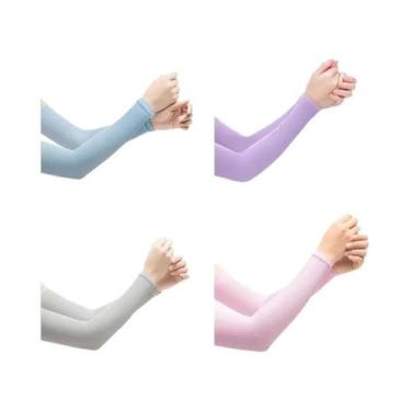 Imagem de Aquecedores de Braço Unissex com Proteção UV - Ideal para Corrida, Pes