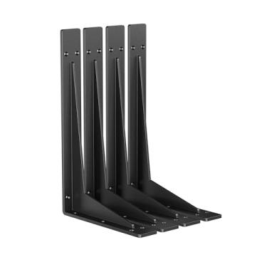 Imagem de NEODROP Pacote Com 4 Suportes De Prateleira De 16" Para Serviços Pesados, Suporte De Parede De Metal Premium Para Lareira, Suporte De Bancada, Prateleiras De Armazenamento De Garagem, Ferragens De Pra