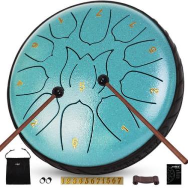 Imagem de Tambor de língua de aço JYTMUS Rain Drum 11 Notes com acessório