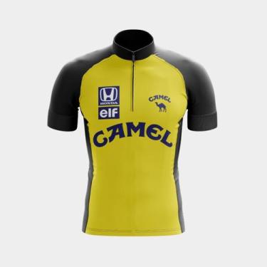 Imagem de Camisa de Ciclismo Masculino Manga Curta Proteção Uv Bolsos Traseiros 