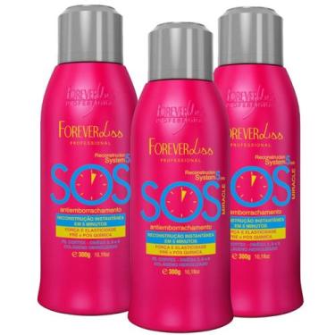 Imagem de Kit Reconstrutor Forever Liss SOS 300ml 3 Unidades