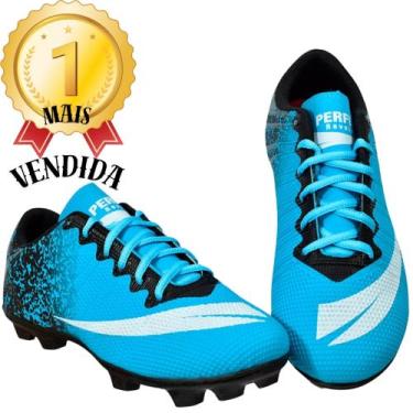 Imagem de Chuteira Campo Adulto Colada E Costurada  - PERFLEX Revolution, Azul c