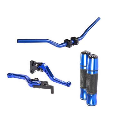 Imagem de Kit Guidão Esportivo Manopla Punho Jupiter Manete Bros Xre Tornado Fal