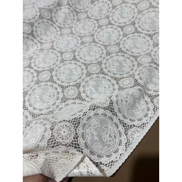 Imagem de Toalha de Mesa Plástica Rendada - Corte RETO 1 mt - Leia descrição Toa