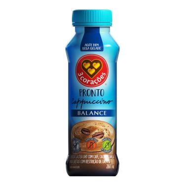 Imagem de Cappuccino 3 Corações Pronto Balance 260ml Cappuccino 3 Cora??es Pronto Balance UHT 260mL