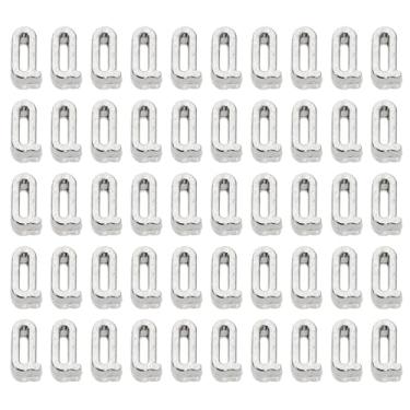 Imagem de Shapenty Berloques espaçadores de letras deslizantes de metal de liga de prata antiga para artesanato, pulseira, colar, pingente de chaveiro, joias, Natal, Ação de Graças, lembrancinhas de casamento