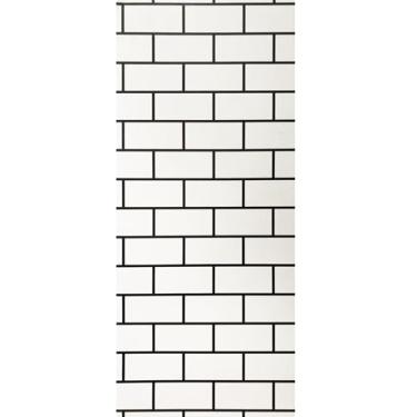 Imagem de ESSMOKO Adesivo de papel de parede autoadesivo de PVC com tijolo preto e branco moderno para sala de estar e quarto