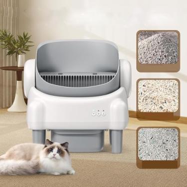 Imagem de Banheiro Gato,Caixa de areia Autolimpante Para vários Gatos - Caixa de Areia Automática para Gatos com Autolimpeza - Remoção de Odores com Controle por APP (Grande)