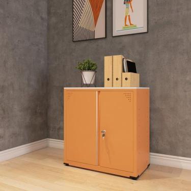 Imagem de Armário de Aço 2 Portas 4 Prateleiras com Chave AP406SL - Pandin Móvei