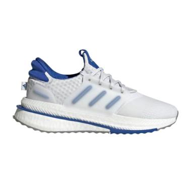 Imagem de adidas Tênis masculino X_Plrboost com cadarço casual - branco, Cinza/Team Royal Blue/Branco, 45