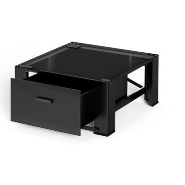 Imagem de Matalde Pedestais de lavadora e secadora de 71 cm com gaveta - suporte de pedestal de lavanderia para lavadora e secadora, suporte para máquina de lavar e secar roupa, suporte para máquina de lavar e