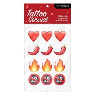 Imagem de Tatuagem Emoji Sensual Picantes Adesivos Temporária Adesivos Eróticos com Emojis Picantes DL11 - DL037