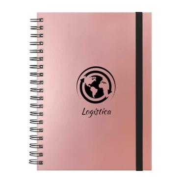 Imagem de Caderno Colegial Plus 1 Matéria Profissões Logística (Rosê Gold)