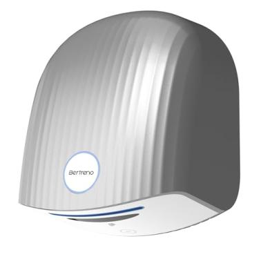 Imagem de Bertreno Secador de Mãos Comercial Banheiro 110V Compacto Elétrico Secador de Mão para Banheiros Comercial Alta Velocidade Plug In Secadores de Mão Casa Luz LED Trabalho e Baixo Ruído Prata