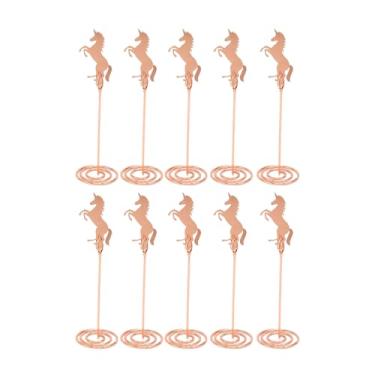 Imagem de Titulares de número da mesa Placa titulares de cartões de placa de placa de metal mini countador de cartões elegante elegante e robusto robustez robuste slip shaped for weddings