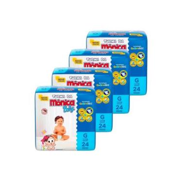 Imagem de Kit Fralda Turma da Mônica Baby Jumbo - Tam G - 96 Fraldas - ATACADO B