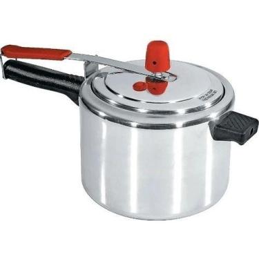 Imagem de Panela Pressao Polida 4,5lts Aluminio Eirilar Fogão/lenha, 4,5L, Prata