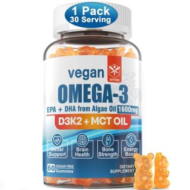 Imagem de Suplemento de gomas veganas EnvyCure Omega 3 1280 mg com vitamina D3 K