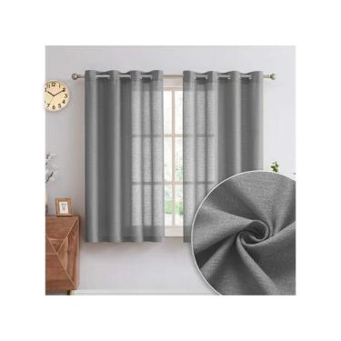 Imagem de Cortina Rustica Texturizada Para Janela 3,00m X 1,6m Para Varão 2m - C